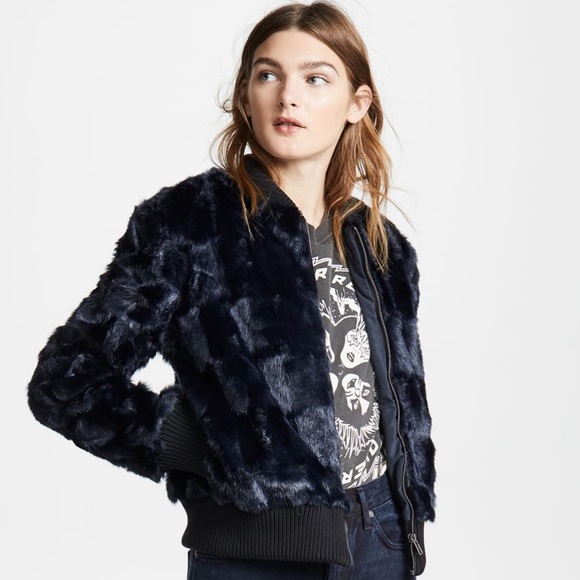 cupcakes & cashmere Jackets & Blazers - Cupcakes and Cashmere Faux Fur Bomber